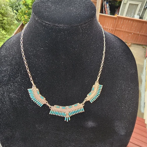 Bracelet and Necklace Set~ Native Signed BellisonZuni J.S. Bellson Sterl… - Picture 6 of 16